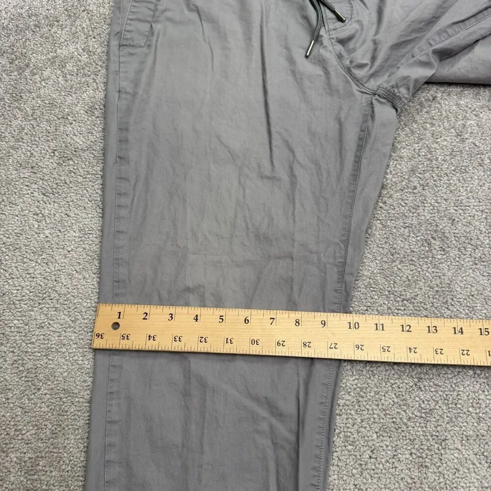 Banana Republic Aiden Fit Chino Pants Mens 36x32 Gray Tapered Leg Elastic Waist
